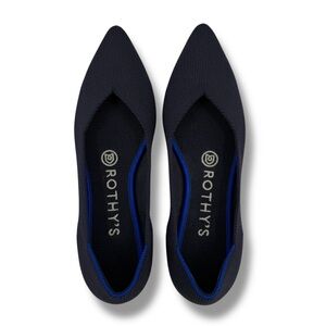 Rothy's The Point Flat Slip On Ballet Shoes in Maritime Navy Size 6